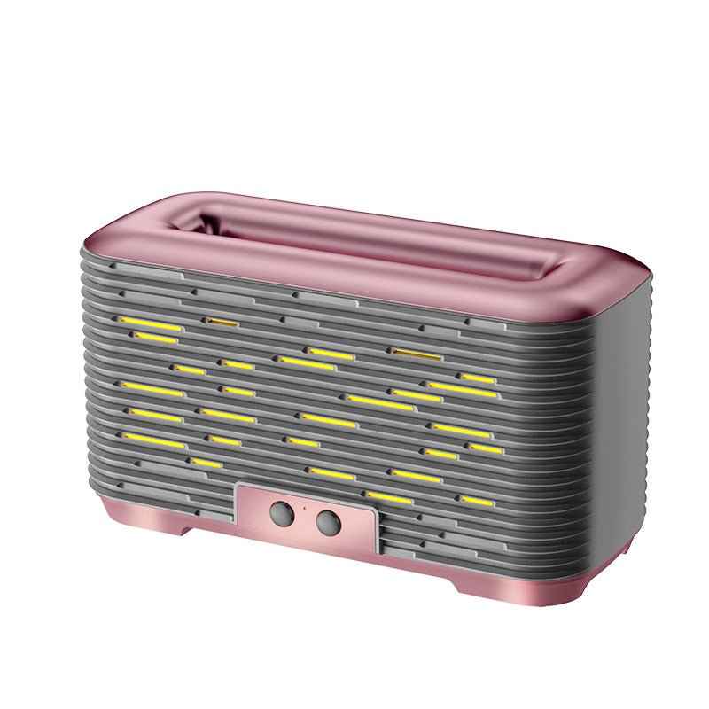 AuraMist™ | Luxury Electroplated Aromatherapy Diffuser Rose Gold 350ML Double Color Light USB