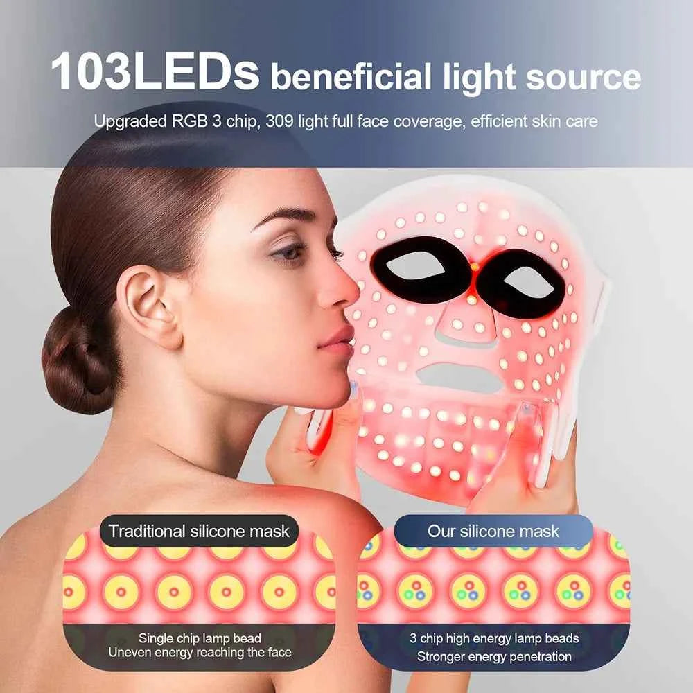 Face and Neck Mask LED Silicone Mask